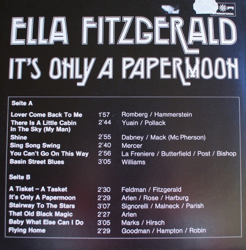 Ella Fitzgerald – It's Only A Papermoon | Vintage LP