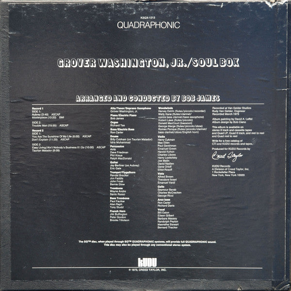 Grover Washington, Jr. – Soul Box | Vintage LP Box Set