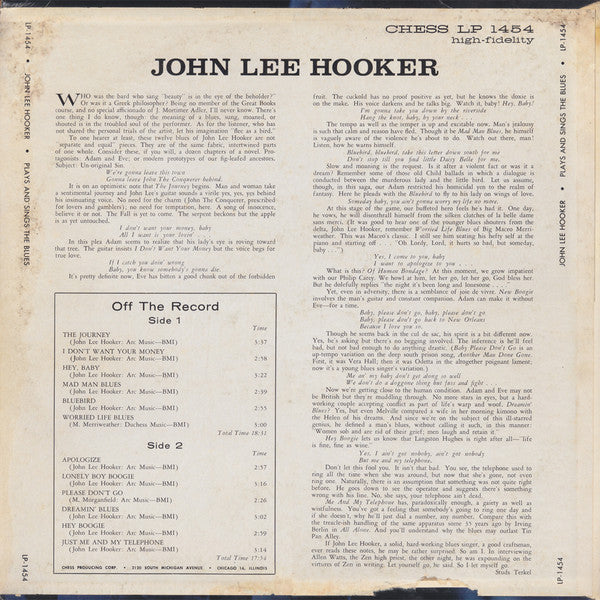 John Lee Hooker - Plays & Sings The Blues | Vintage LP