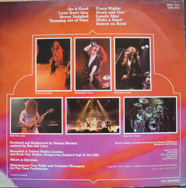 Tygers Of Pan Tang – Crazy Nights