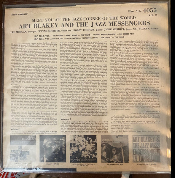 Art Blakey & The Jazz Messengers - Meet You At The Jazz Corner Of The World (Volume 2) | Pre-Owned Vinyl