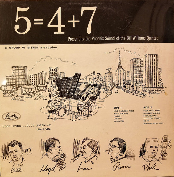 The Bill Williams Quintet – 5 = 4 + 7 | Vintage LP