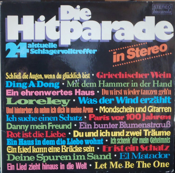 Unknown Artist – Die Hitparade (24 Aktuelle Schlagervolltreffer) | Vintage LP