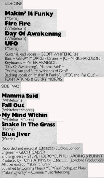 Geoff Whitehorn : "Whitehorn" (LP, Album, Promo)