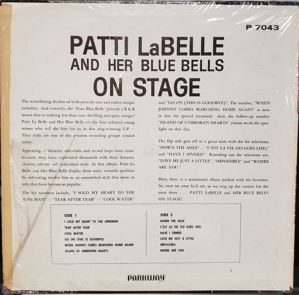 Patti Labelle And The Bluebells : Patti Labelle And Her Bluebells On Stage (LP, Album, Mono + 7", Single)