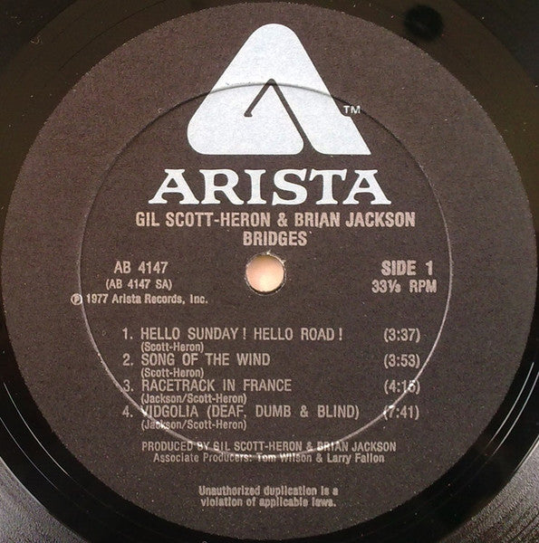 Gil Scott-Heron & Brian Jackson : Bridges (LP, Album)
