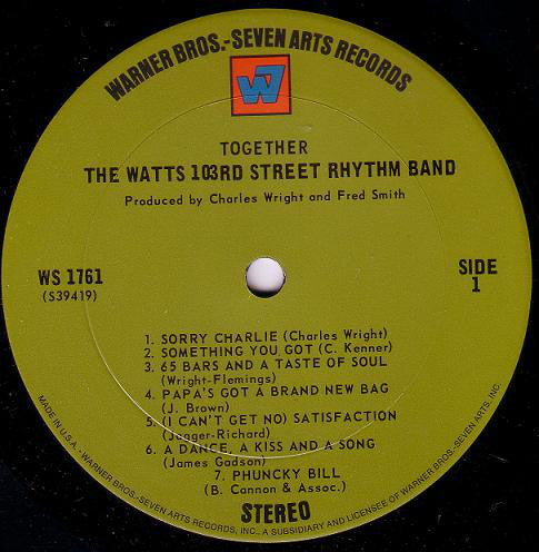Charles Wright & The Watts 103rd St Rhythm Band : Together (LP, Album, Ter)