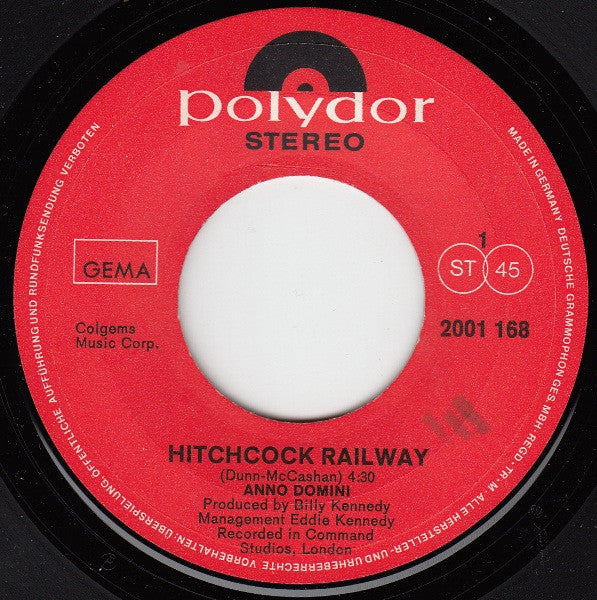 Anno Domini  – Hitchcock Railway | Vintage 7"