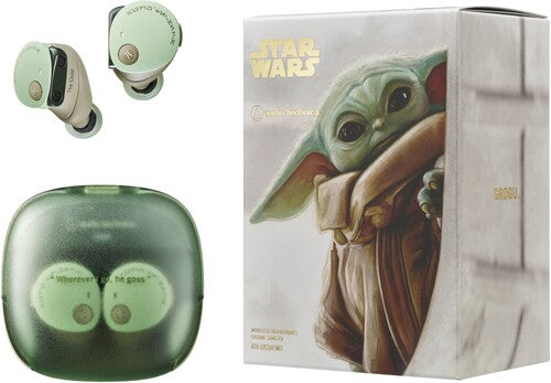 Audio Technica  Star Wars Grogu Bluetooth Earphones Ltd Ed (Green/Tan)