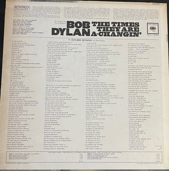 Bob Dylan – The Times They Are A-Changin' | Vintage LP