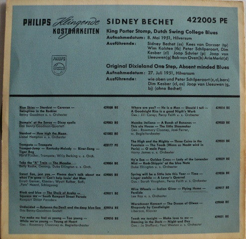 Sidney Bechet Und Das Dutch Swing College-Orchester – King Porter Stomp | Vintage 7"