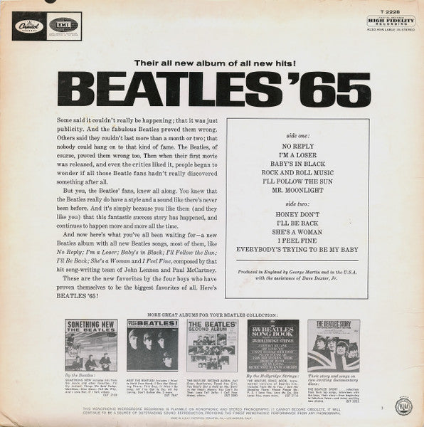 The Beatles – Beatles '65 | Vinyl LP